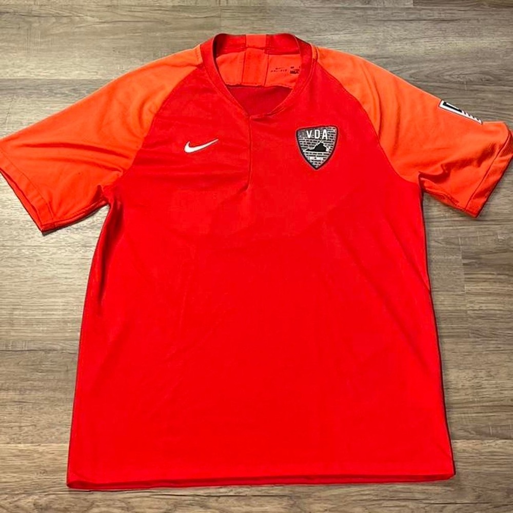 Nike‎ Red Dri-Fit VDA Soccer Sportswear Shirt Jersey 43 Large